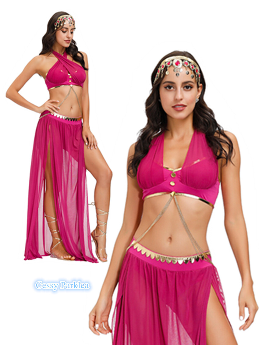 women's light pink arabian dance dress Belly Dancer Costume Women Women girls light pink standard