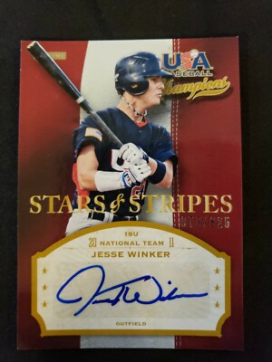 2013 Panini USA baseball champions Jesse Winker auto autograph #JES /625