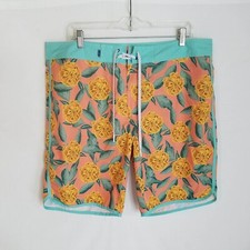 William Murray Floral Golf Drink Swim Trunks Board Shorts Mens Size 38