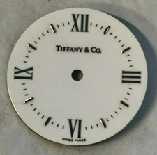 NOS Tiffany & Co Dial in 3 sizes white gold markers ( 27mm / 21.5mm / 18.5mm ) 