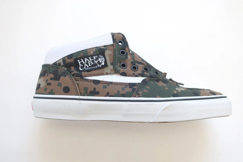(10.5)2013 Comme Des Garçons x Supreme x Vans demi cabine camouflage vert US10,5