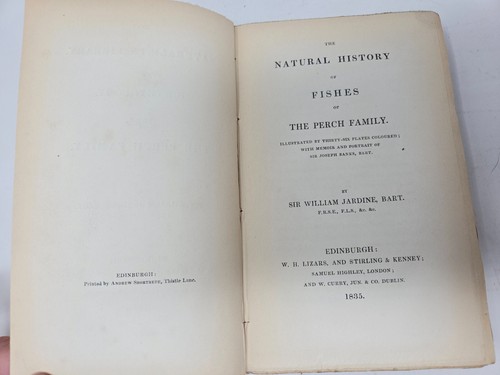 The Naturalist’s Library Ichthyology Vol. I Jardine 1835 – Perch Family - Picture 7 of 11