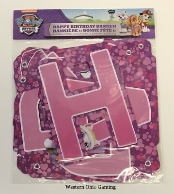 Paw Partol 6.59' Happy Birthday Banner NEW Party Supplies Decoration