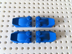 LEGO 4 x Flosse Schrägstein Motorhaube 47456 2x3x2/3 blau