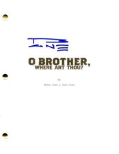 T Bone Burnett Signed Autograph O Brother Where Art Thou? Full Script Screenplay