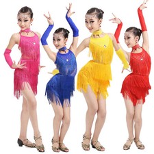 Salsa dress latin daning Dress for Girls Kids Ballroom Dance Costumes