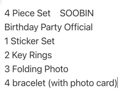 TXT SOOBIN birthday party 2022 bracelet ＋ photo card TOMORROW X