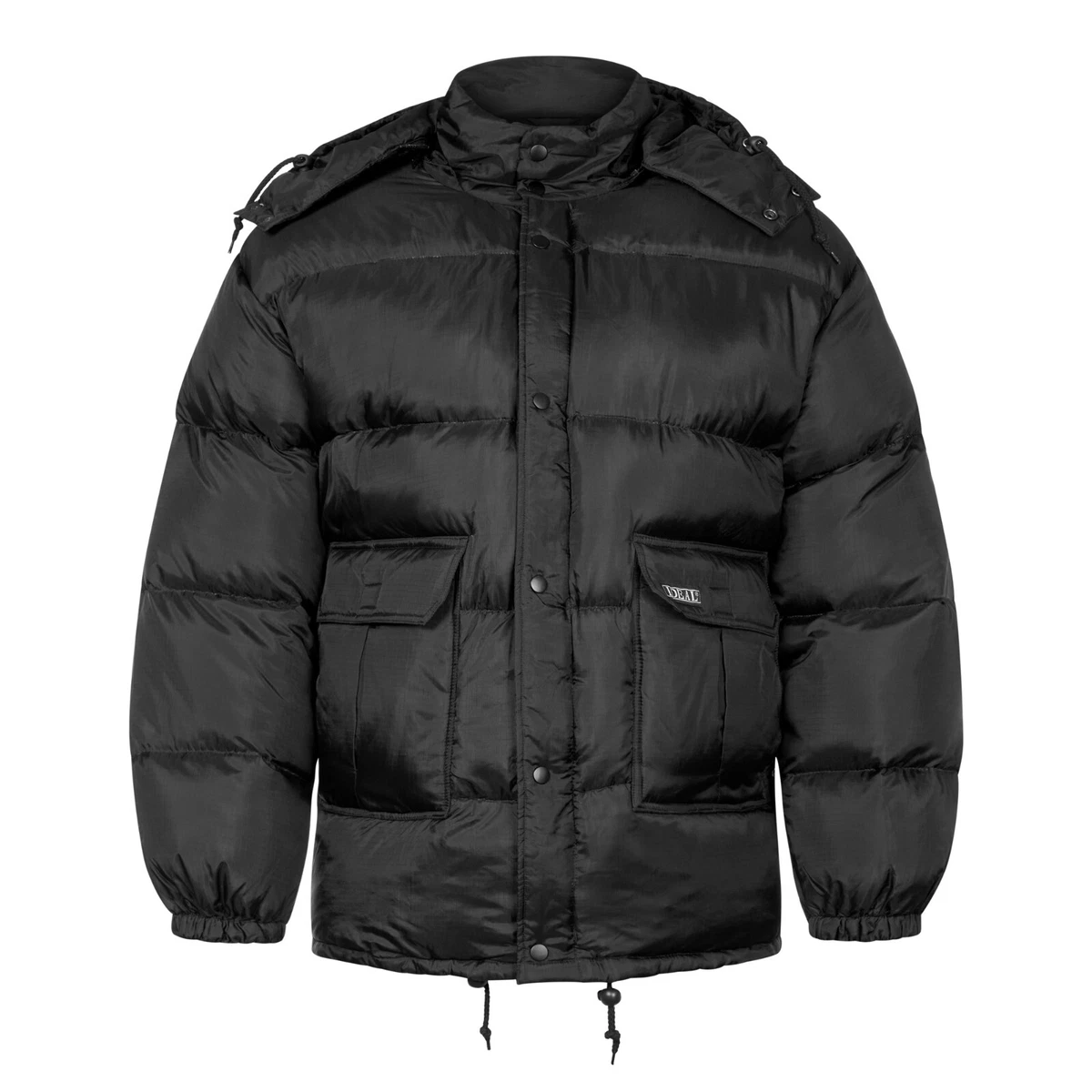 Puffer Jacket Feather Down Insulated Padded Winter Fishing Warm Hooded Long Coat