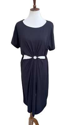 Good American Women's Plus Ring Short sleeve Cut out Midi Dress Size 5