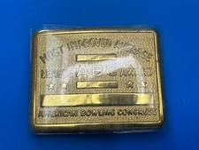 Ready To Engrave - Abc Bowling League Award Belt Buckle Most Improved Average