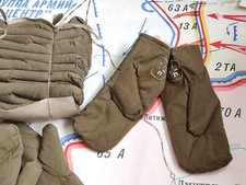 USSR Russian Soviet Army Soldier Winter Warm Fur Gloves Sheepskin Mittens,Size 2