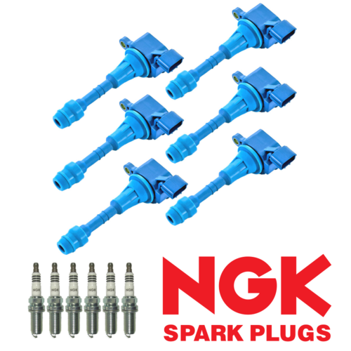 High Performance Ignition Coil & NGK Iridium Spark Plug For Nissan Infiniti V6 - Picture 1 of 5