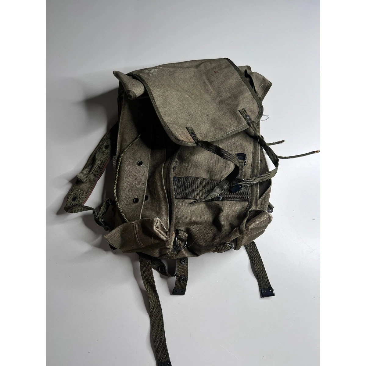 Vintage Canvas Backpack In Collectible Military Surplus Bags 