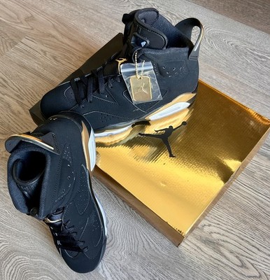 Nike Air Jordan 6 Retro DMP, schwarz/gold, Größe 41, Neu mit Originalkarton