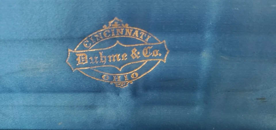 Antiguo juego/caja de cubiertos de plata Duhme & Co Co Co Cincinnati Ohio Silversmith Foto 2 de 4