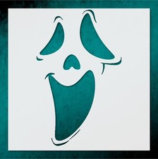 Ghostly Face Expression Wall Art Reusable Stencil - StencilAir