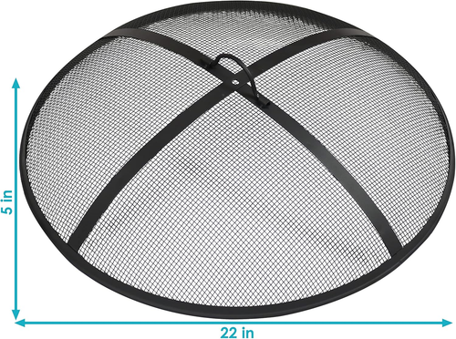 Sunnydaze Heavy-Duty Steel Mesh Fire Pit Screen - Fire Pit Spark Screen with Han - Picture 8 of 12