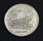 Vintage Mexico 1 oz .999 Fine Silver Ferrocarril Round Rare