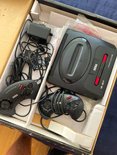 SEGA Mega Drive II Black 16-Bit Console Bundle w/ 2 Controllers, PSU, Box