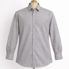 Hart Schaffner Marx Gray White Pinstripe Dress Shirt Size XL Long Sleeve