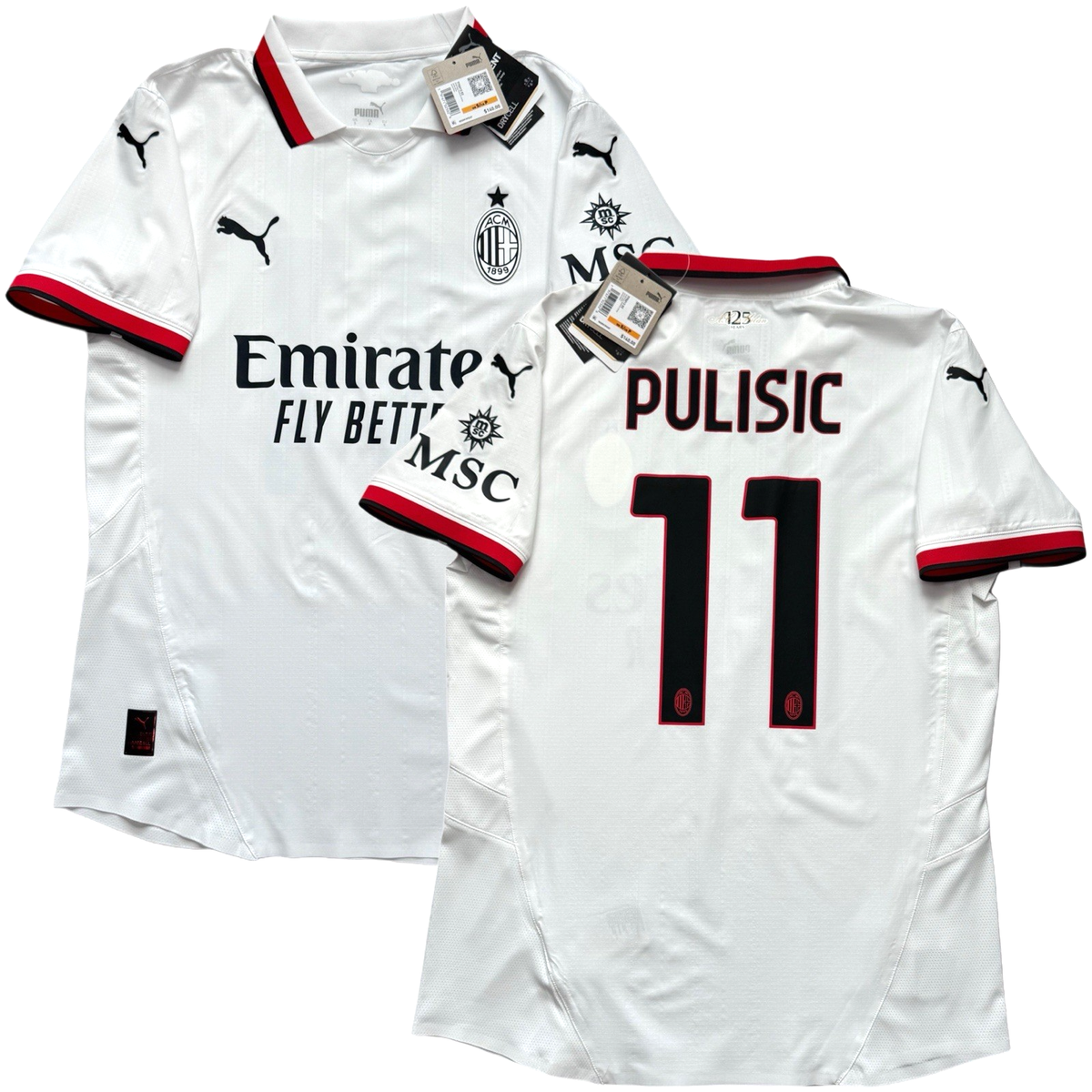 2425 ACミラン アウェイ ユニフォーム 11番 クリスティアン・プリシッチ 2024/25 AC Milan Authentic Away Jersey #11 Pulisic Small Puma