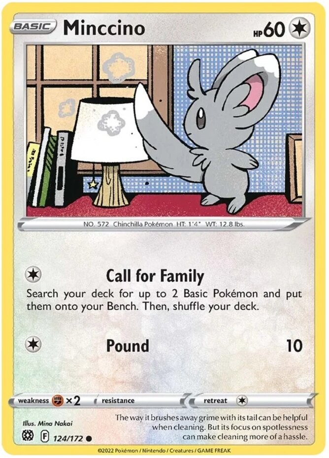 Minccino - 124/172 - Common - Near Mint
