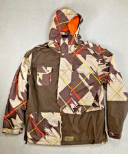 Loose Fit  Snowboard Insulated Oakley Jacket Mens XXL Brown Geometric Camo Y2K