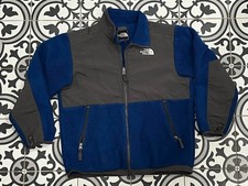 The North Face Denali Zip Up Polartec Blue Fleece Coat Boys Kids Youth Large
