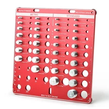 Nut and Bolt Thread Checker 34 Thread Pitch Gauge Standard and Metric with 19...
