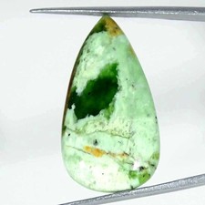 20.40Cts Natural Chrome Chalcedony Pear Cabochon Loose Gemstone 17x31x6mm