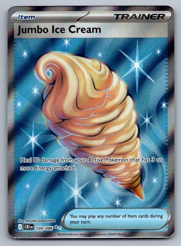 Pokemon Jumbo Ice Cream HOLO 109/086 Chaos Rising ME04 UR NM