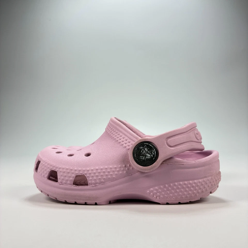 Crocs Classic Clog Ballerina Pink Comfortable Slip On Shoes 206990 Kids Size 5 - Image 4 of 4