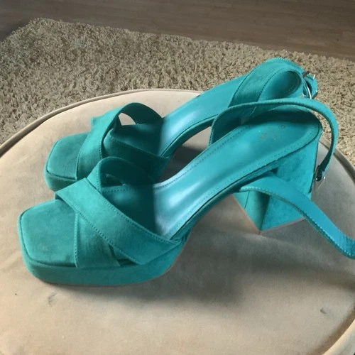 Ladies TU Green Shoes Size 6 Eur 39