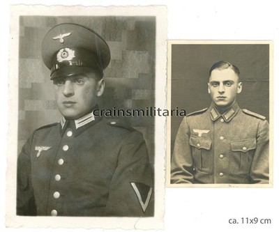 2x Orig. Foto Portrait AR.3 Soldat - KIA Frankfurt Oder 1945