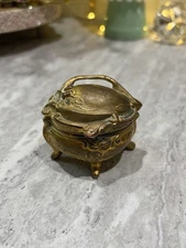 Brainard And Wilson B&W American Art Nouveau Vintage Brass Trinket Dish