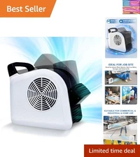 Compact Blower Fan with 3 Speeds & 2 AC Outlets - Perfect for Cooling & Drying