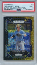 Carson Williams 2024 Prizm Black Gold Shimmer FOTL Rookie RC TB Rays 3/3 PSA 9