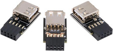 3Pcs/Set 9Pin/10Pin Motherboard Front Panel Header Female to Single USB 2.0