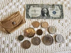 Lot Of 11 USA Currency Items 1922 LIBERTY DOLLAR 1942 1/2 Dollar 1865 1873 1935