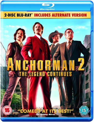 Anchorman 2: The Legend Continues (Blu-ray) Will Ferrell Christina Applegate - Picture 1 of 3