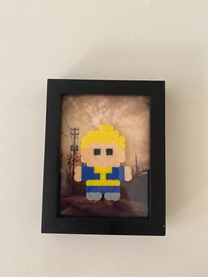 Fallout Vault Boy 4.5'' x 3.5'' Framed Pixel Art