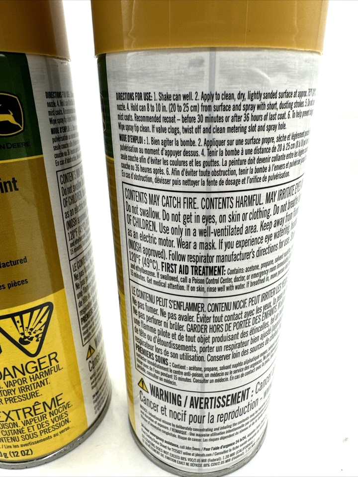 John Deere Genuine OEM TY25627 Yellow Paint 2 cans eBay