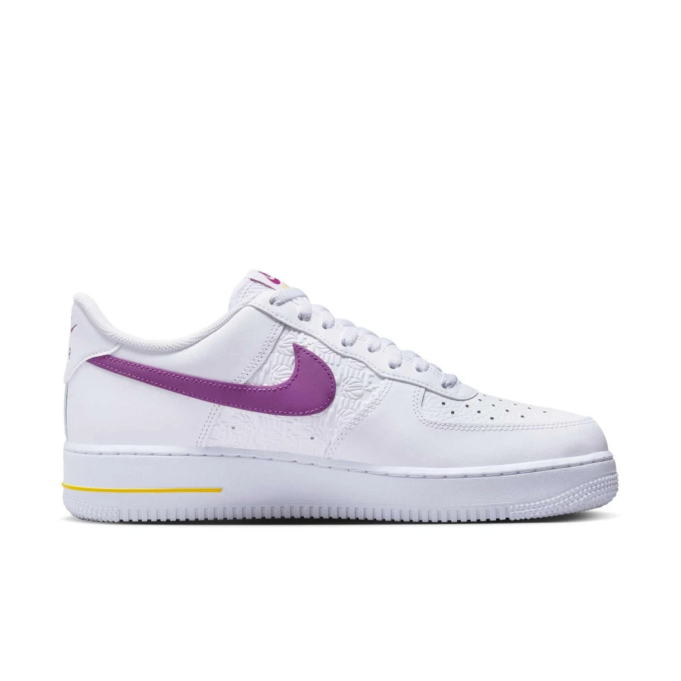 [FJ4209-100] MENS NIKE AIR FORCE 1 '07 'EMBOSSED HOOPS - LAKERS' - Image 3 of 4