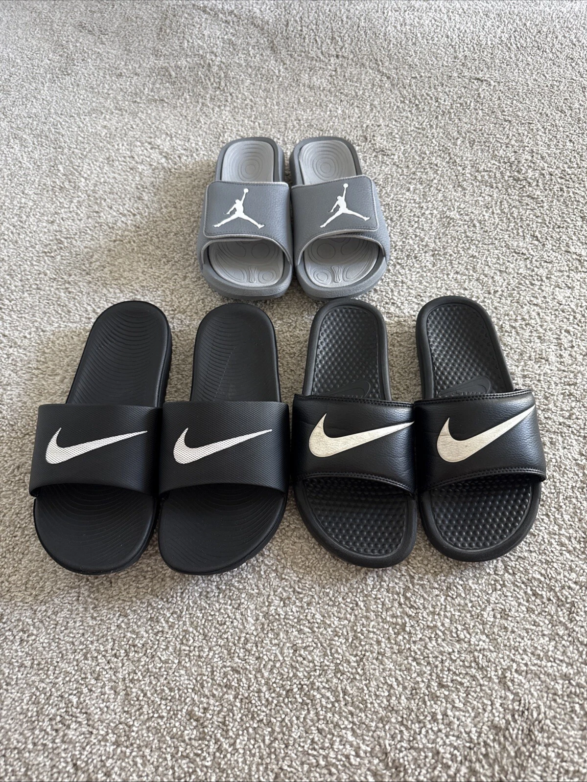 Sandali Nike Air Jordan Slides uomo taglia 8 9 e 10 lotto di 3 paia