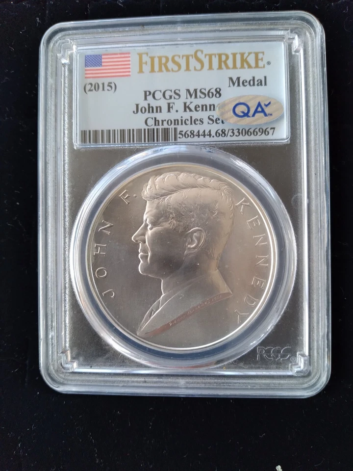 2015 John F. Kennedy Silver Medal PCGS MS68 First Strike Chronicles Set - Image 2 of 4