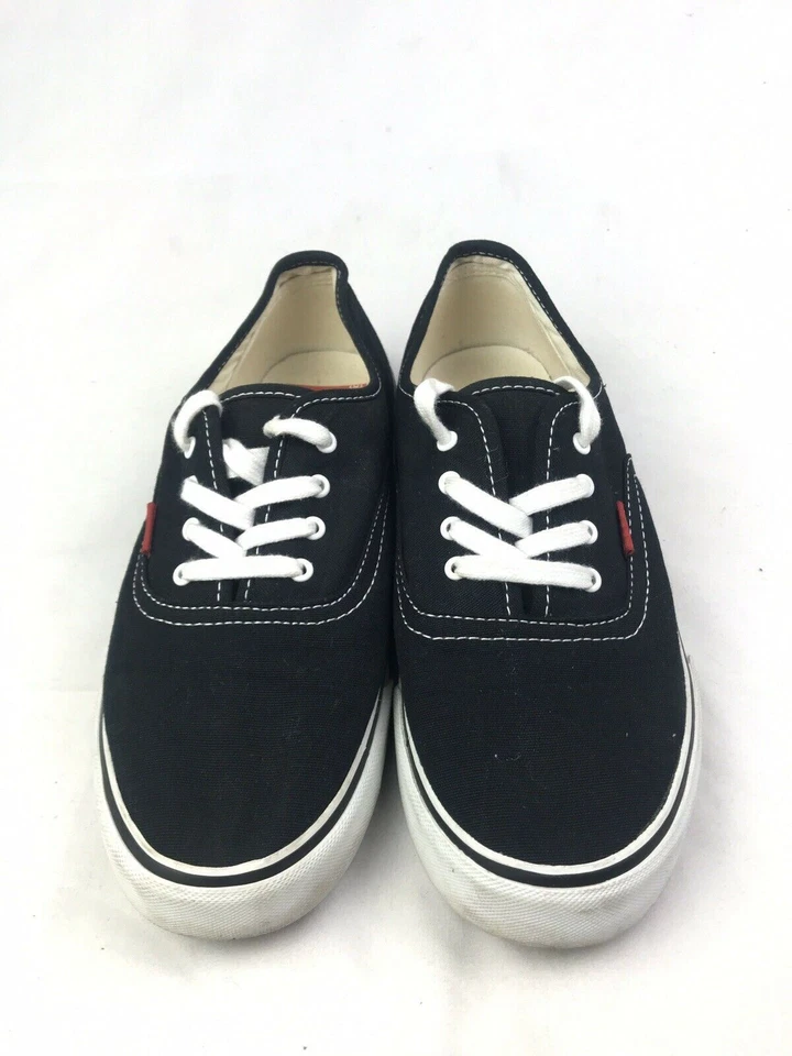 Levi's Hamilton черный и белый холст низкий верхний туфли молодежи (размер: 7) - Изображение 2 из 4