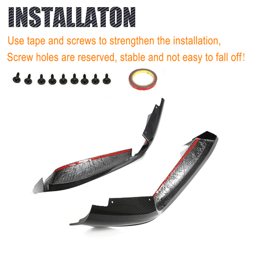 For Porsche 911 992 Carrera Targa Dry Carbon Front Bumper Splitter Air Vent Fins - Picture 9 of 11