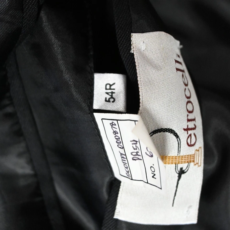 Petrocelli 54R черный шерсти эластичной большой высокий мужской блейзер Sport пальто куртка - Изображение 4 из 4