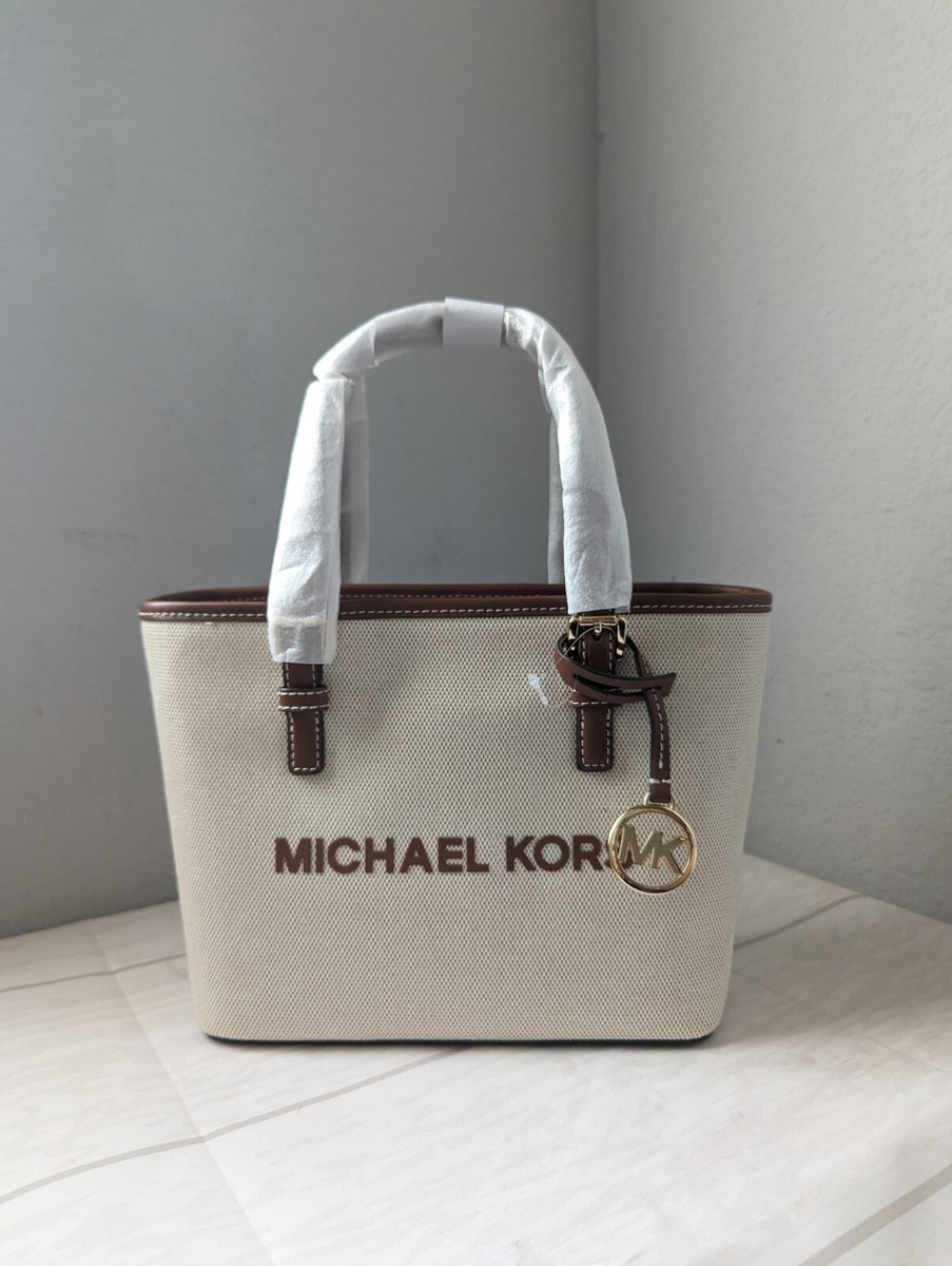 【関税&送料込】Michael By Michael Kors Jet Set Tote Bag NWT Michael Kors Jet Set Travel Extra-Small Canvas Top-Zip