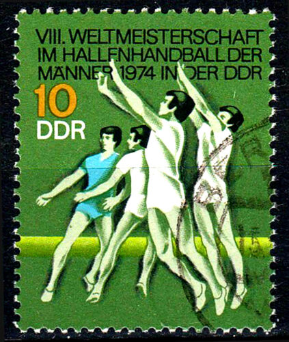 Allemagne RDA oblitérée sport handball sport ballon millésimé 1974 défense / 789 - Photo 1/1